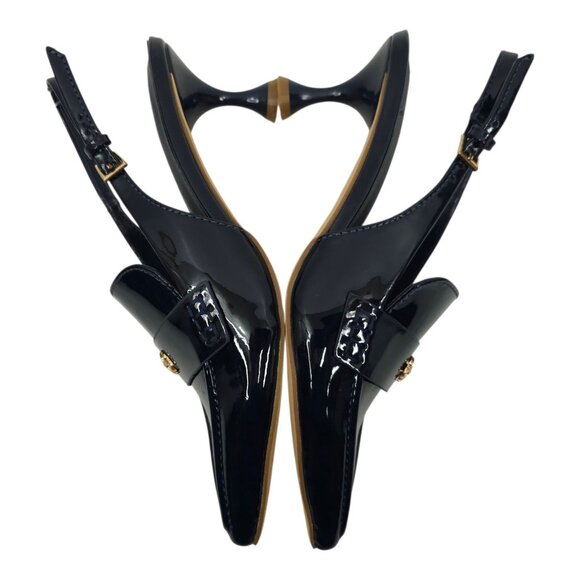 ZBY Coutgo Pointed Toe Slingback Kitten Heel Pumps Women 6 Slip On Ankle Buckle - Picture 6 of 16